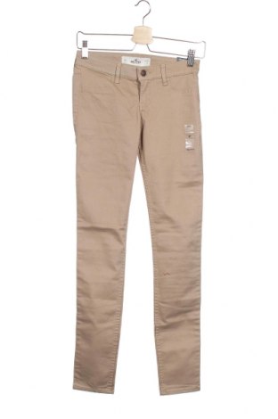 Дамски панталон Hollister, Размер XS, Цвят Кафяв, 98% памук, 2% еластан, Цена 64,35 лв.