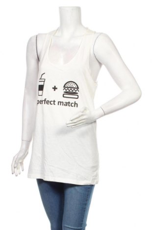 Γυναικείο αμάνικο μπλουζάκι 2 Bizzy, Μέγεθος L, Χρώμα Λευκό, Βαμβάκι, Τιμή 14,94 €