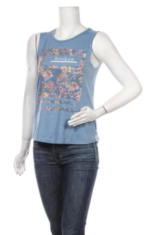 Γυναικείο αμάνικο μπλουζάκι Clockhouse, Μέγεθος S, Χρώμα Μπλέ, 50% βαμβάκι, 50% πολυεστέρας, Τιμή 13,64 €