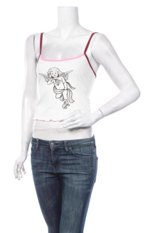 Γυναικείο αμάνικο μπλουζάκι Delia*s, Μέγεθος S, Χρώμα Λευκό, 95% βαμβάκι, 5% ελαστάνη, Τιμή 14,94 €