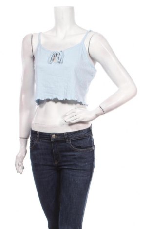 Damska koszulka na ramiączkach Miss Shop, Rozmiar XL, Kolor Niebieski, 58% bawełna, 38% poliester, 4% elastyna, Cena 33,11 zł