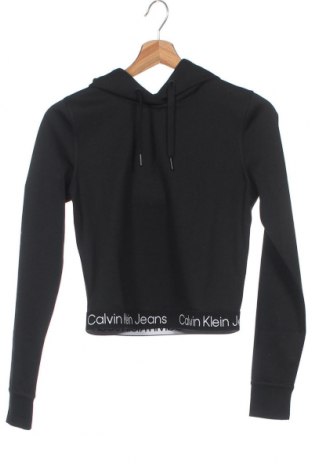 Γυναικείο φούτερ Calvin Klein Jeans, Μέγεθος XS, Χρώμα Μαύρο, 77% πολυεστέρας, 19% βισκόζη, 4% ελαστάνη, Τιμή 71,81 €
