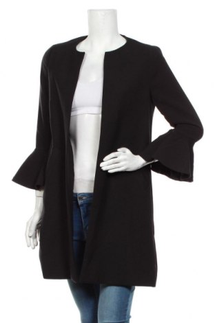 Дамско палто H&M, Размер S, Цвят Черен, 63% полиестер, 32% вискоза, 5% еластан, Цена 43,00 лв.