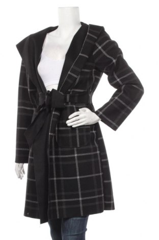 Дамско палто Made In Italy, Размер L, Цвят Черен, 90% полиестер, 10% вълна, Цена 65,45 лв.