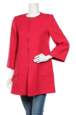 Dámsky kabát  Zara, Veľkosť S, Farba Ružová, 65% polyester, 31% viskóza, 4% elastan, Cena  31,75 €