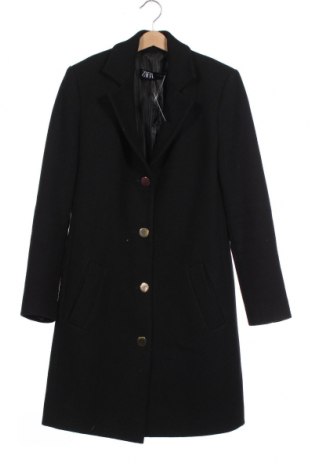 Дамско палто Zara, Размер S, Цвят Черен, Цена 71,00 лв.