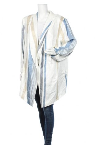 Damen Blazer Selection By Ulla Popken, Größe 4XL, Farbe Weiß, 67% Lyocell, 33% Leinen, Preis 22,27 €