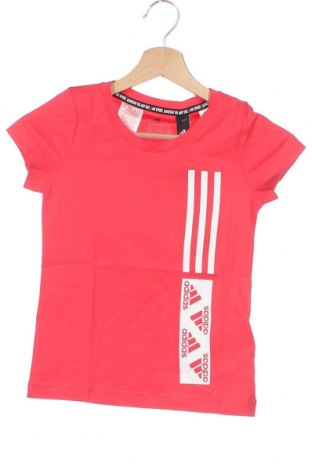 Детска тениска Adidas, Размер 6-7y/ 122-128 см, Цвят Розов, Памук, Цена 41,30 лв.