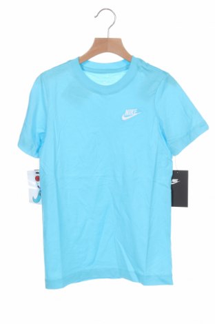 Детска тениска Nike, Размер 9-10y/ 140-146 см, Цвят Син, Памук, Цена 22,42 лв.