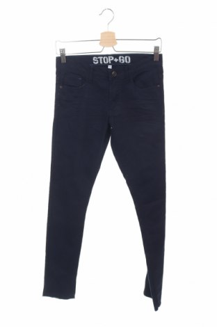 Dziecięce jeansy Stop+Go, Rozmiar 13-14y/ 164-168 cm, Kolor Niebieski, 98% bawełna, 2% elastyna, Cena 166,32 zł