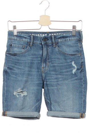 Детски къс панталон H&M, Размер 9-10y/ 140-146 см, Цвят Син, 99% памук, 1% еластан, Цена 29,40 лв.