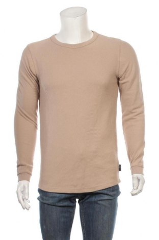 Herren Shirt Bershka, Größe M, Farbe Beige, 60% Baumwolle, 40% Polyester, Preis 10,89 €