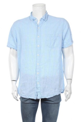 Ανδρικό πουκάμισο Dressmann, Μέγεθος XXL, Χρώμα Μπλέ, 55% λινό, 45% βαμβάκι, Τιμή 15,59 €