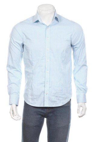 Ανδρικό πουκάμισο Dressmann, Μέγεθος S, Χρώμα Μπλέ, 97% βαμβάκι, 3% ελαστάνη, Τιμή 16,89 €