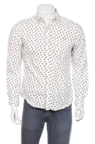 Ανδρικό πουκάμισο Dressmann, Μέγεθος M, Χρώμα Λευκό, Βαμβάκι, Τιμή 18,84 €