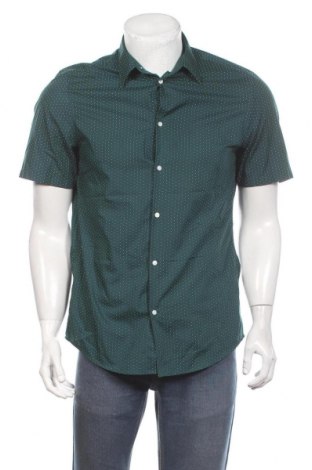 Ανδρικό πουκάμισο H&M, Μέγεθος M, Χρώμα Πράσινο, 65% πολυεστέρας, 35% βαμβάκι, Τιμή 15,59 €