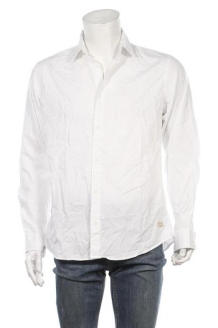 Ανδρικό πουκάμισο Originals By Jack & Jones, Μέγεθος L, Χρώμα Λευκό, 97% βαμβάκι, 3% ελαστάνη, Τιμή 22,27 €
