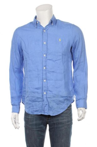 Herrenhemd Polo By Ralph Lauren, Größe M, Farbe Blau, Leinen, Preis 112,17 €