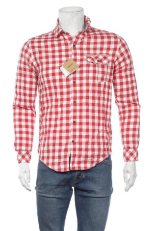 Мъжка риза Timberland, Размер S, Цвят Червен, Памук, Цена 67,05 лв.