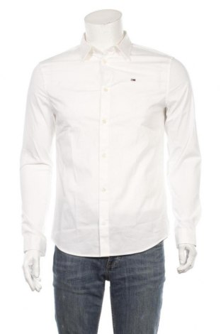 Мъжка риза Tommy Hilfiger, Размер M, Цвят Бял, 97% памук, 3% еластан, Цена 132,30 лв.