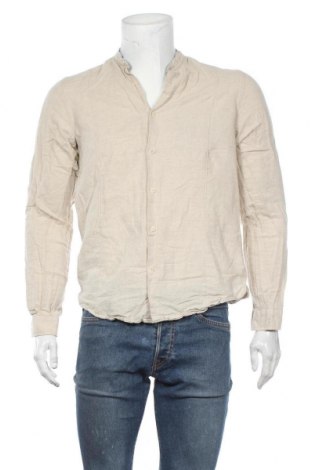 Herrenhemd Zara, Größe S, Farbe Beige, 55% Leinen, 45% Baumwolle, Preis 17,19 €