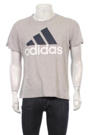 Мъжка тениска Adidas, Размер L, Цвят Сив, Памук, Цена 27,93 лв.