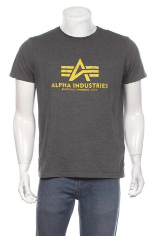 Ανδρικό t-shirt Alpha Industries, Μέγεθος M, Χρώμα Γκρί, 90% βαμβάκι, 10% πολυεστέρας, Τιμή 23,09 €