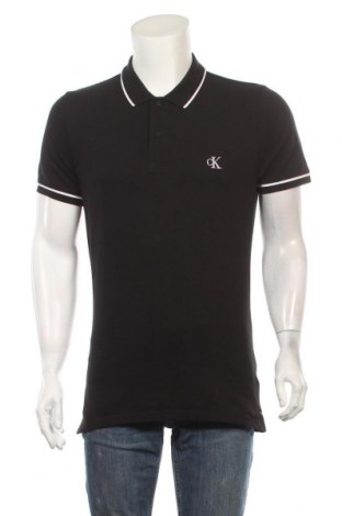 Herren T-Shirt Calvin Klein Jeans, Größe L, Farbe Schwarz, 94% Baumwolle, 6% Elastan, Preis 38,08 €