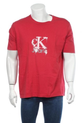 Pánske tričko  Calvin Klein Jeans, Veľkosť XXL, Farba Červená, Cena  7,26 €