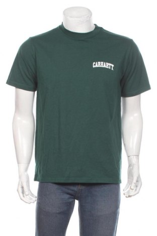 Мъжка тениска Carhartt, Размер L, Цвят Зелен, Памук, Цена 51,80 лв.