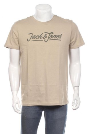 Ανδρικό t-shirt Jack & Jones, Μέγεθος L, Χρώμα  Μπέζ, Βαμβάκι, Τιμή 16,60 €