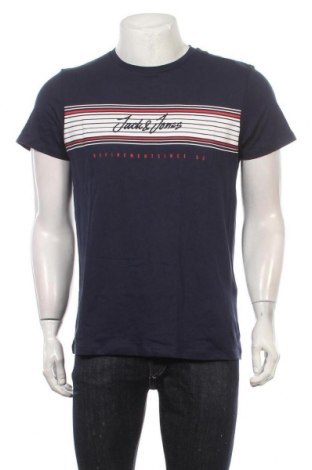 Ανδρικό t-shirt Jack & Jones, Μέγεθος M, Χρώμα Μπλέ, Βαμβάκι, Τιμή 17,68 €
