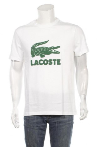 Herren T-Shirt Lacoste, Größe XL, Farbe Weiß, Baumwolle, Preis 63,74 €