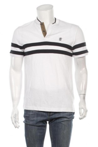 Мъжка тениска Massimo Dutti, Размер L, Цвят Бял, Памук, Цена 36,75 лв.