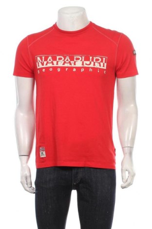Ανδρικό t-shirt Napapijri, Μέγεθος S, Χρώμα Κόκκινο, Βαμβάκι, Τιμή 39,33 €