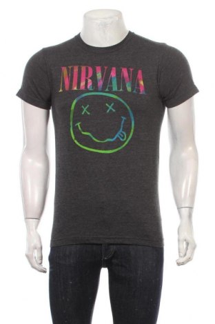 Ανδρικό t-shirt Nirvana, Μέγεθος M, Χρώμα Γκρί, 50% βαμβάκι, 50% πολυεστέρας, Τιμή 15,59 €