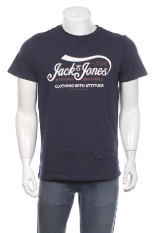 Ανδρικό t-shirt Premium By Jack & Jones, Μέγεθος M, Χρώμα Μπλέ, Βαμβάκι, Τιμή 17,68 €