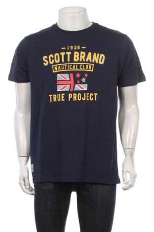 Мъжка тениска Scott, Размер XL, Цвят Син, Памук, Цена 33,32 лв.