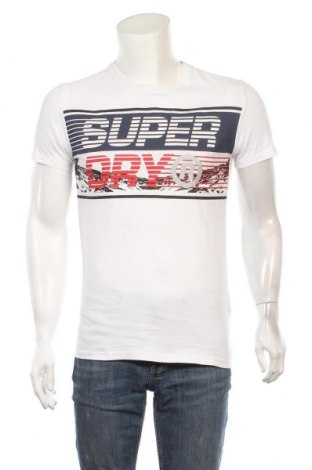 Мъжка тениска Superdry, Размер S, Цвят Бял, Памук, Цена 82,95 лв.