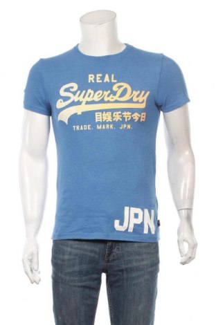 Мъжка тениска Superdry, Размер S, Цвят Син, 60% памук, 40% полиестер, Цена 33,60 лв.