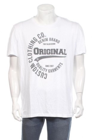 Мъжка тениска Tom Tailor, Размер XXL, Цвят Бял, Памук, Цена 35,77 лв.