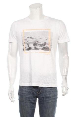 Мъжка тениска Tom Tailor, Размер M, Цвят Бял, Памук, Цена 35,77 лв.