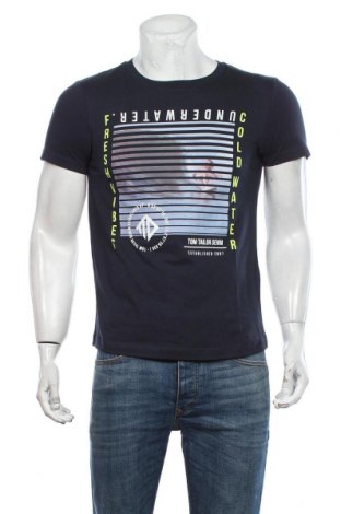 Ανδρικό t-shirt Tom Tailor, Μέγεθος S, Χρώμα Μπλέ, 95% βαμβάκι, 5% βισκόζη, Τιμή 18,44 €