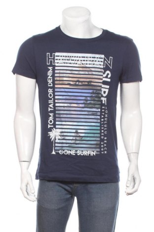 Herren T-Shirt Tom Tailor, Größe M, Farbe Blau, Baumwolle, Preis 20,97 €