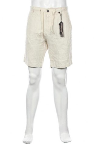 Ανδρικό κοντό παντελόνι Dstrezzed, Μέγεθος L, Χρώμα  Μπέζ, Λινό, Τιμή 19,48 €