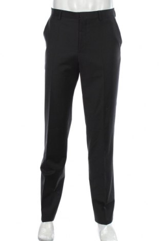 Pantaloni de bărbați Hugo Boss, Mărime L, Culoare Negru, 74% lână, 22% poliester, 4% elastan, Preț 236,18 Lei