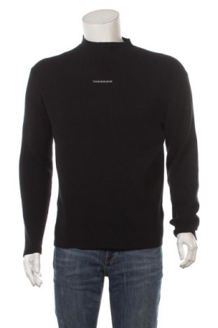 Męski sweter Calvin Klein Jeans, Rozmiar M, Kolor Czarny, 80% bawełna, 17% poliester, 3% elastyna, Cena 466,99 zł