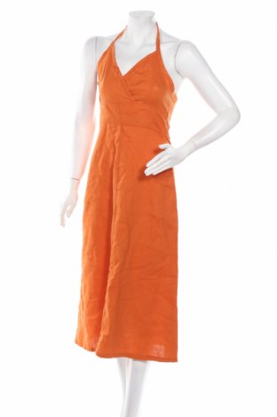 Kleid H&M Divided, Größe S, Farbe Orange, Leinen, Preis 21,57 €