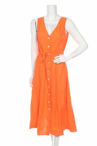 Φόρεμα Lady M, Μέγεθος L, Χρώμα Πορτοκαλί, 55% λινό, 45% βαμβάκι, Τιμή 22,08 €