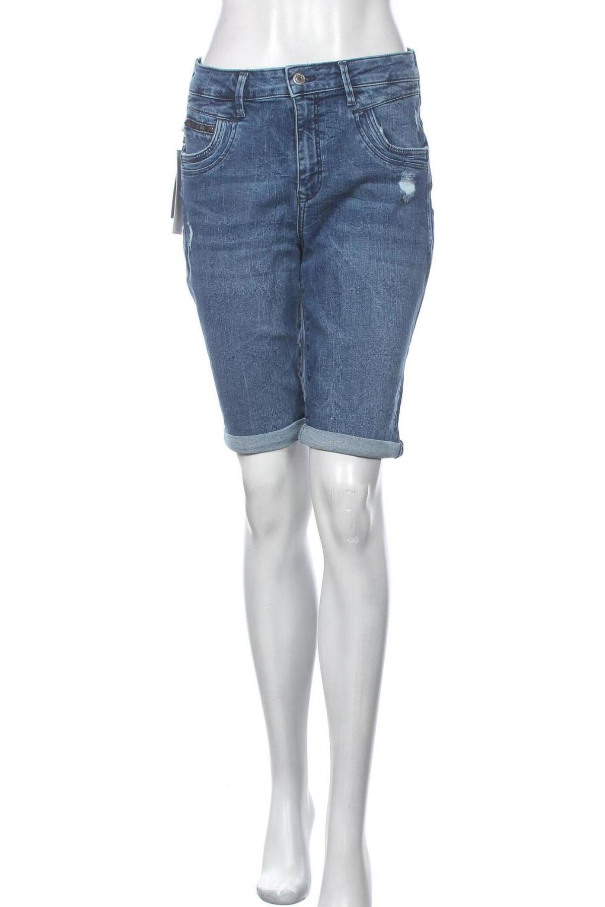 Дамски къс панталон Mavi, Размер S, Цвят Син, 86% памук, 12% полиестер, 2% еластан, Цена 34,65 лв.